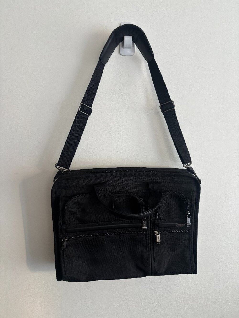 $650 Tumi Black Ballistic Nylon Laptop Briefcase/ Messenger Bag- 26114D4